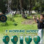 Bubble Machine Outdoor Toys for Kids – Dark Green Automatic Bubble Blower Bubbles for Toddlers 1-3 4-8, Rechargeable Bubble Maker Rotating 90°&360°, Birthday Parties Gifts Stuffers for Boys & Girls