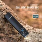 OLIGHT Arkfeld UV 365nm Black Light with 1000 Lumens White LED Flashlight, Rechargeable Flat Flashlight for Outdoors, Emergency, Hunting, Working, Pet Urine Detection (Cool White Light: 5700~6700K)