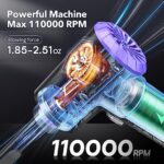 Compressed Air Duster Keyboard Cleaner-Cordless Electric Air Duster for Computer PC 110000RPM Canned Air Blower Spray Can Car Duster Cleaning
